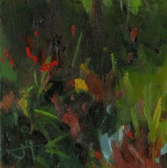 "Iteration" - Peinture originale de paysage à l'huile sur panneau