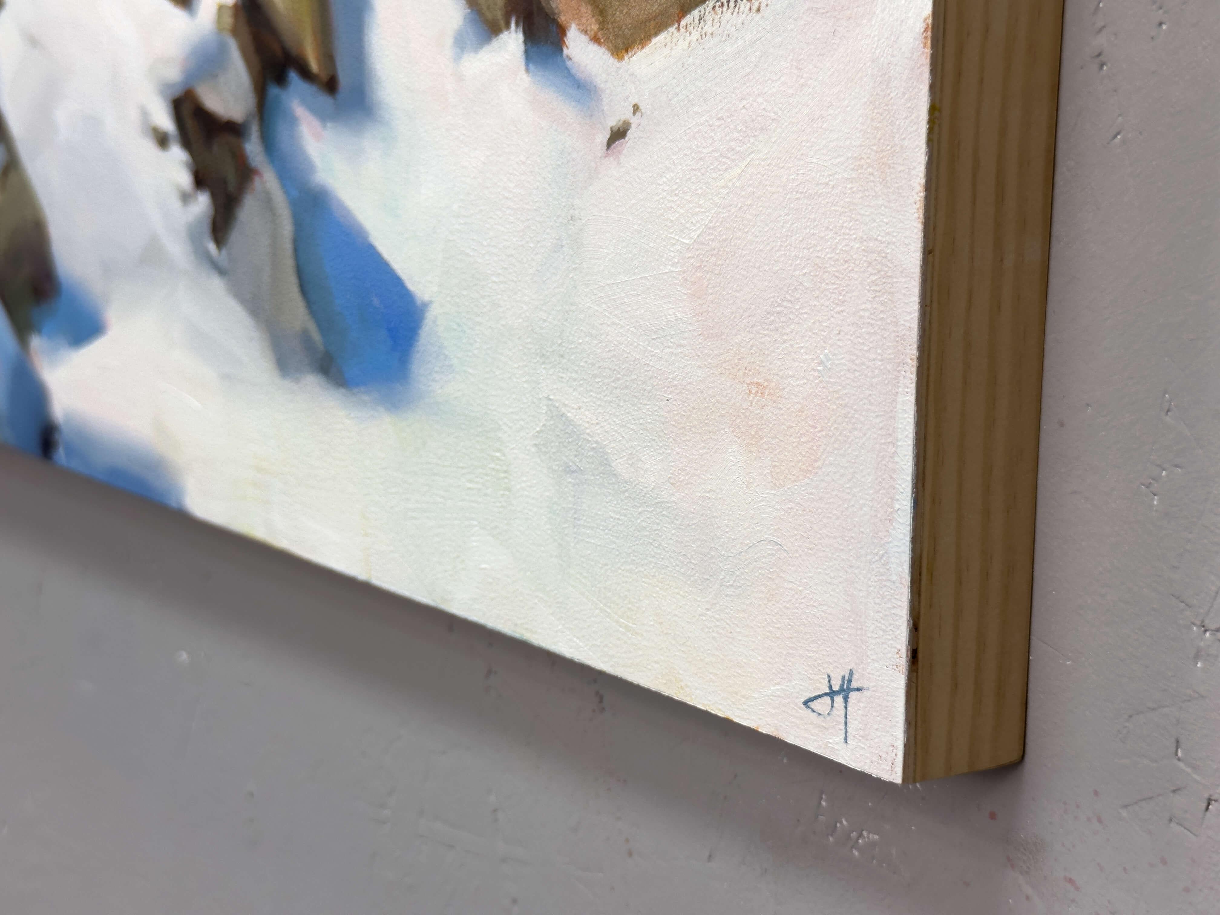 « Countrybalance », huile sur panneau de bois, peinture de paysage de montagne de Judd Mercer en vente 3