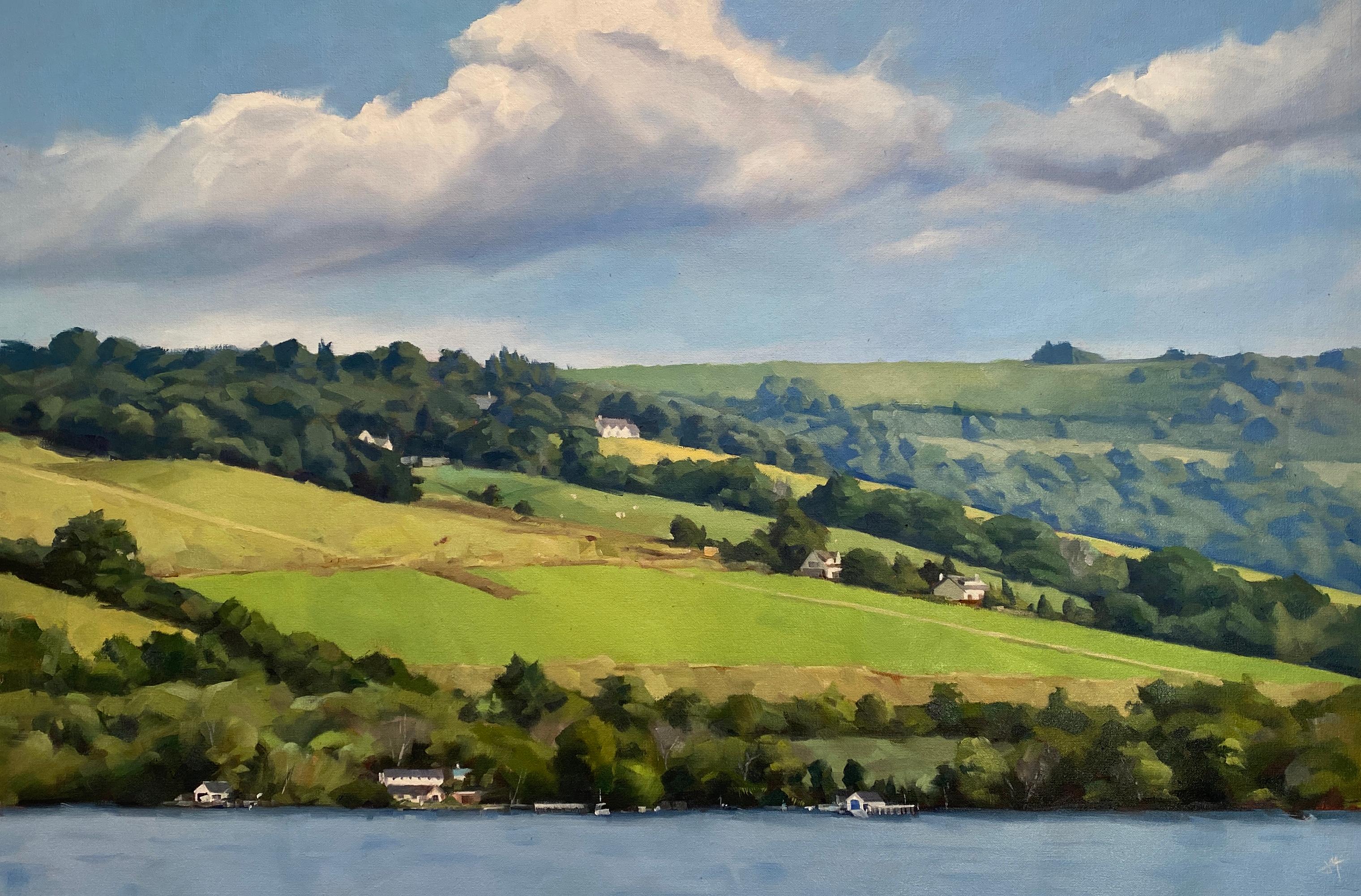 Judd Mercer Figurative Painting - "Loch Side, " Oil painting
