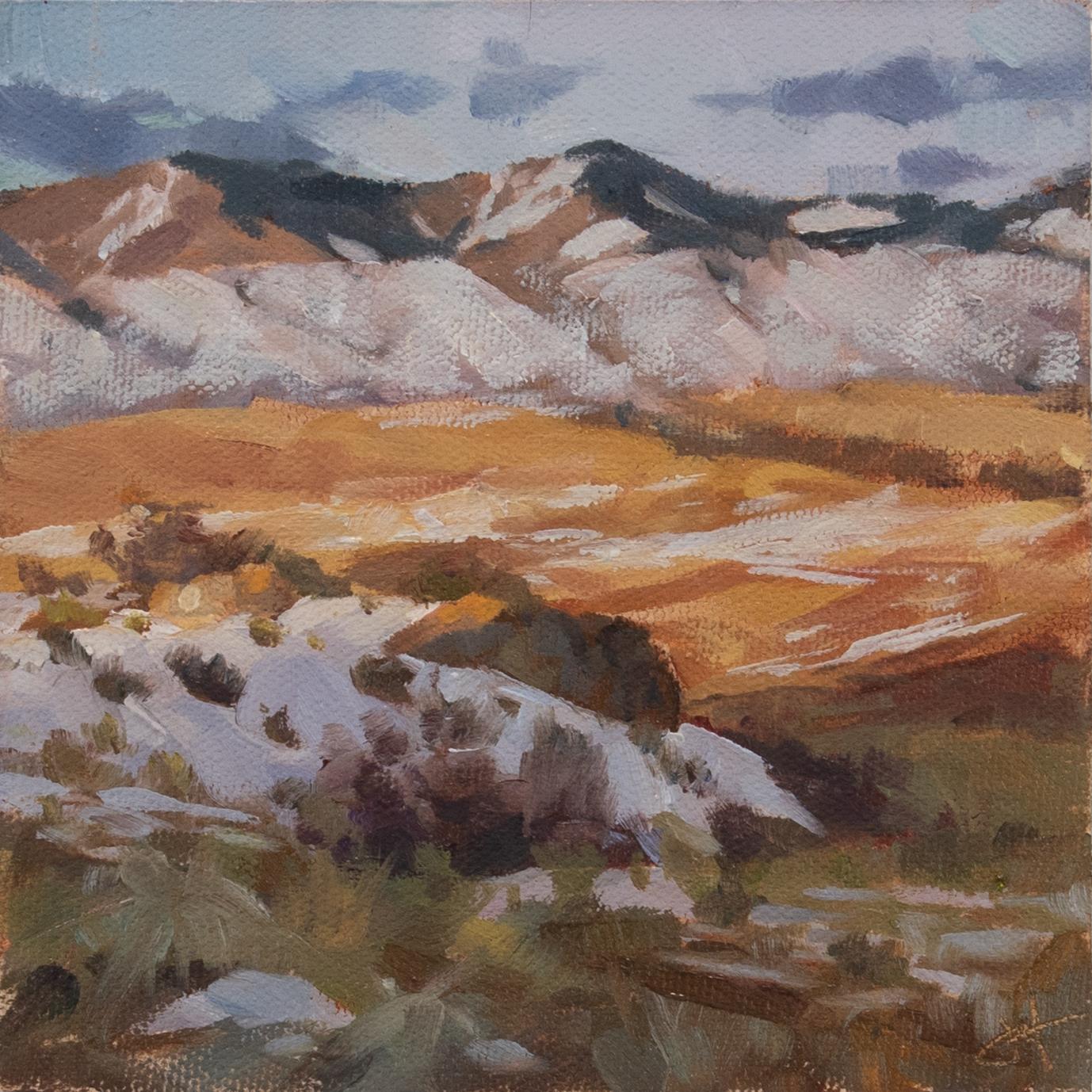 Judd Mercers (USA) "Morning Warmth" (2022) ist ein handgefertigtes Original-Ölgemälde, das eine friedliche Landschaft im Licht des frühen Morgens zeigt.
 
Künstler-Bio/Statement
Judd Mercer ist ein zeitgenössischer Landschaftsmaler aus Colorado, der