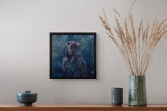 "Nox Flore" - Impressionist Female Portrait, Oil Painting on Panel
