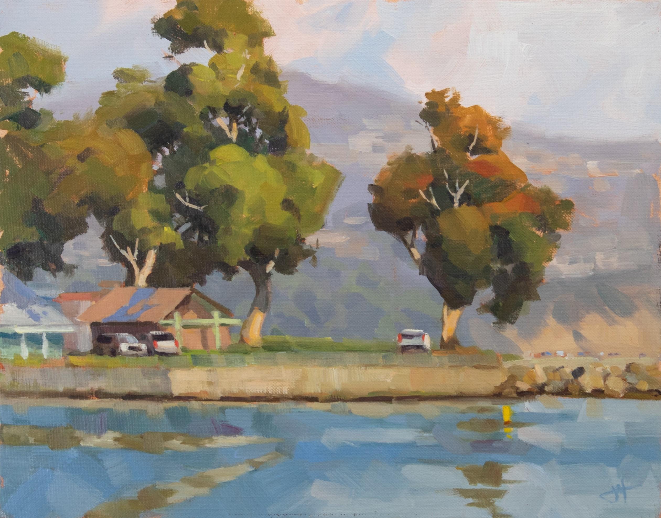 Landscape Painting de Judd Mercer - "Aparcado", Pintura al óleo