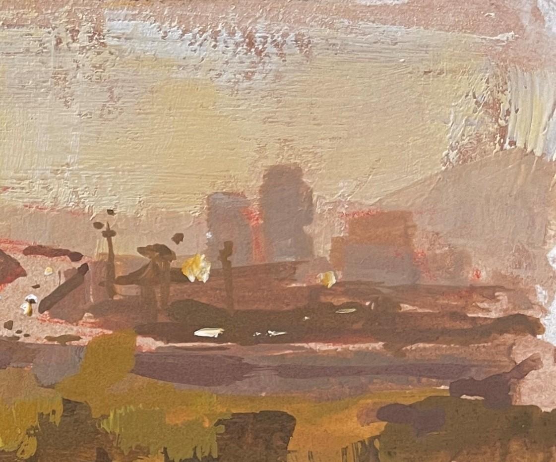 „Skipper's Orders“ (2021) von Judd Mercer, Original impressionistische Stadtlandschaft des Impressionismus im Angebot 3