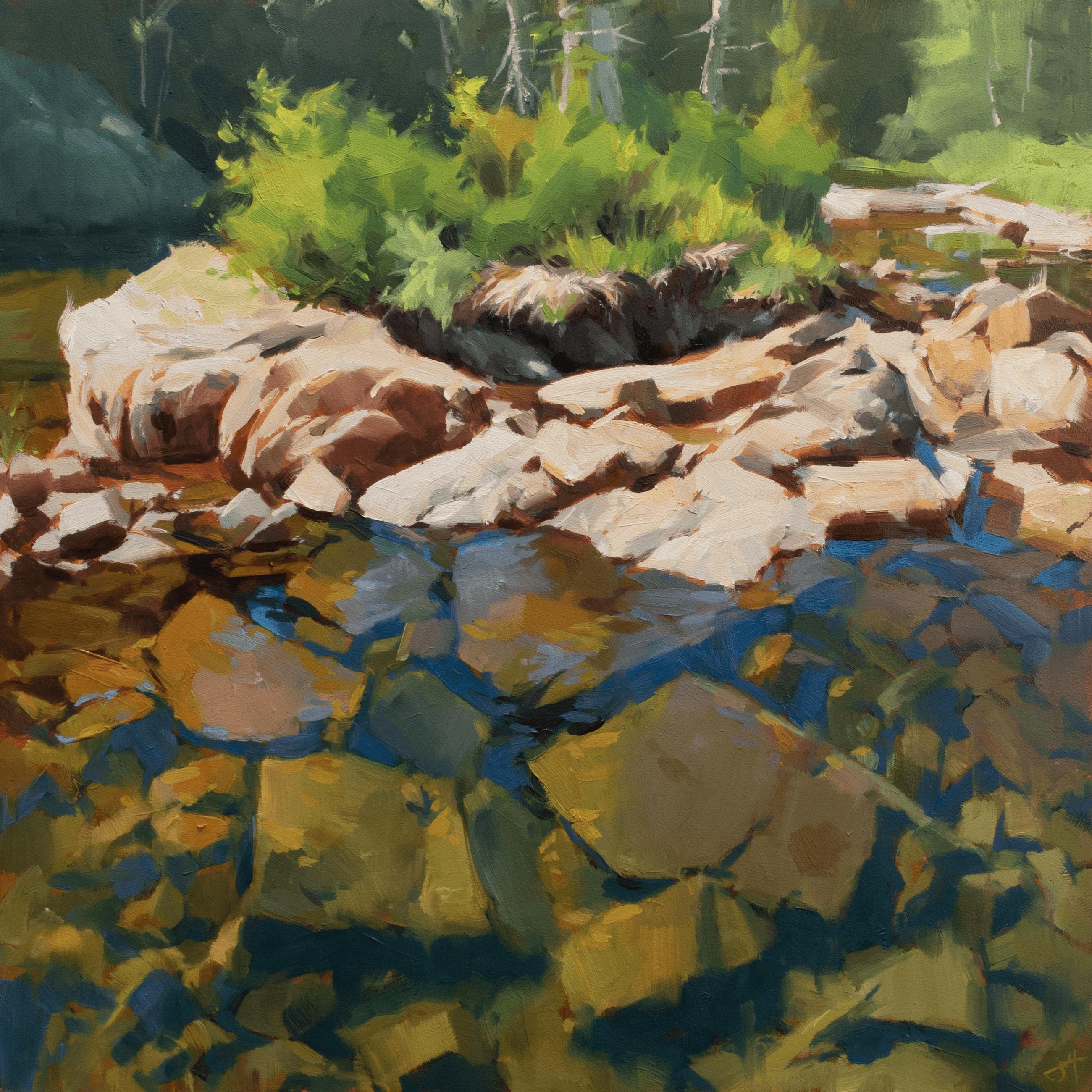 Figurative Painting Judd Mercer - "Stand Still" (2025) Peinture impressionniste originale d'un paysage d'automne