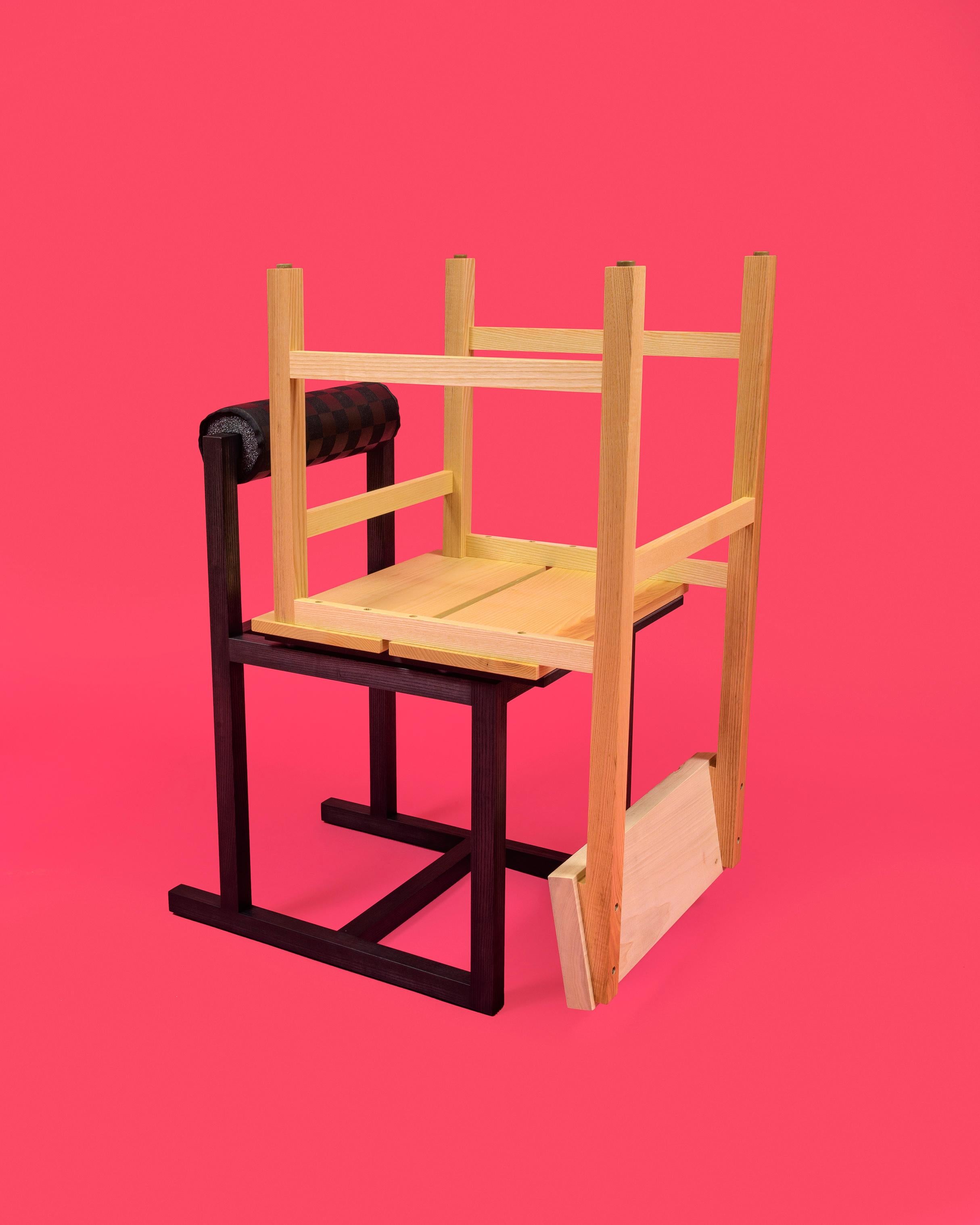 Judd-Nelson Modern Handcrafted Chair in Ebonized Eastern Ash Wood 2