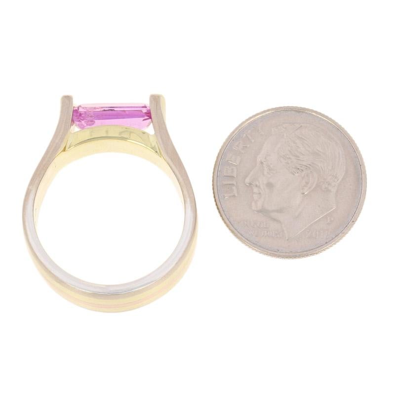 Women's or Men's Jude Frances 1.62 Carat Pink Sapphire Ring 18 Karat Yellow, White, and Rose Gold