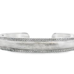 Jude Frances Armband aus gebürstetem Silber und Diamanten
