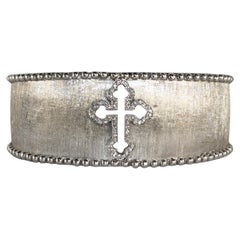 Jude Frances Diamond Cuff Bracelet in 18K White Gold