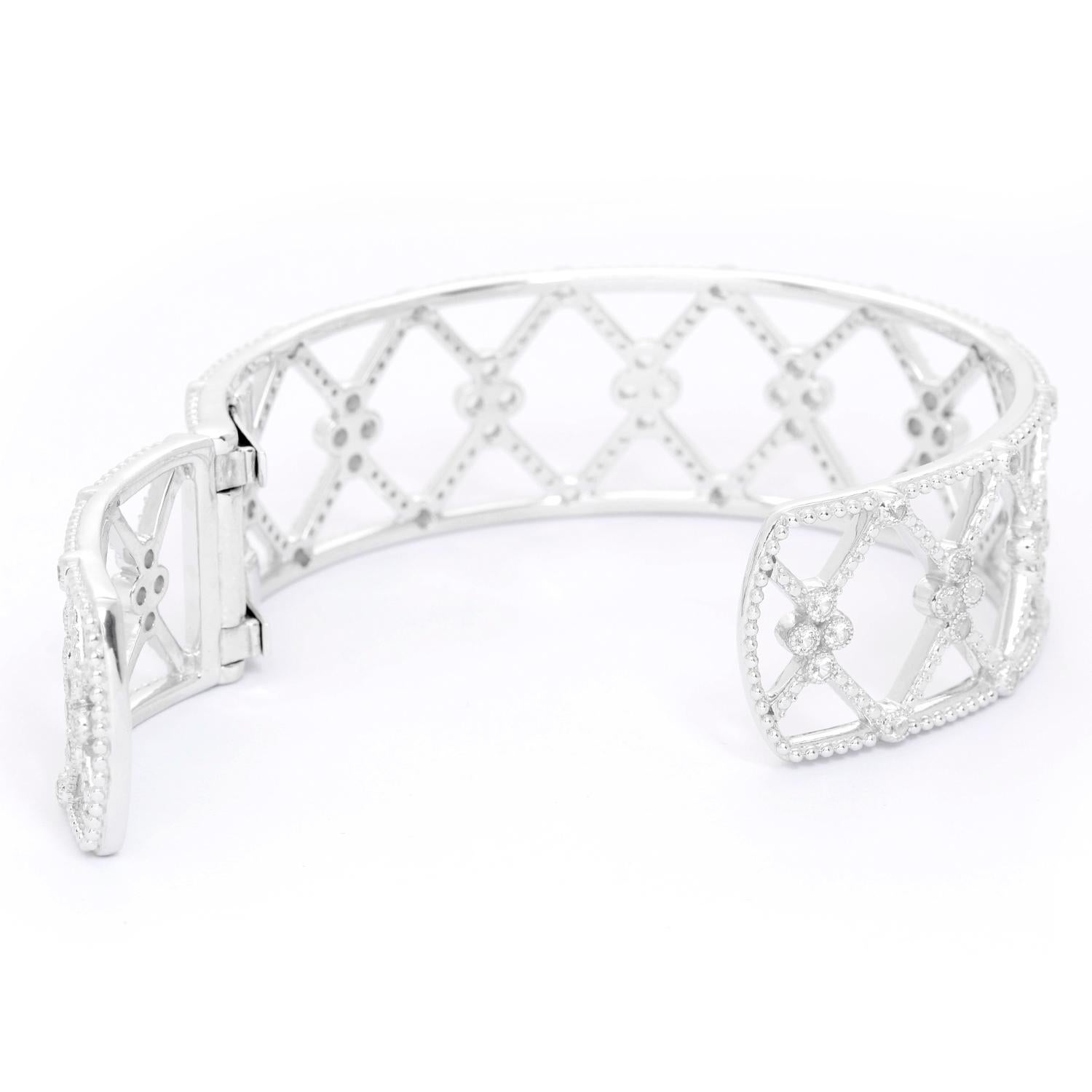 Jude Frances Silver and White Topaz Cuff In New Condition In Dallas, TX