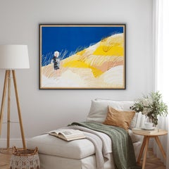 Día de brisa - Pintura infantil costera moderna