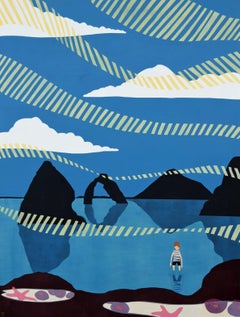 Breeze de la côte de l'Oregon - Peinture de côte moderne américaine