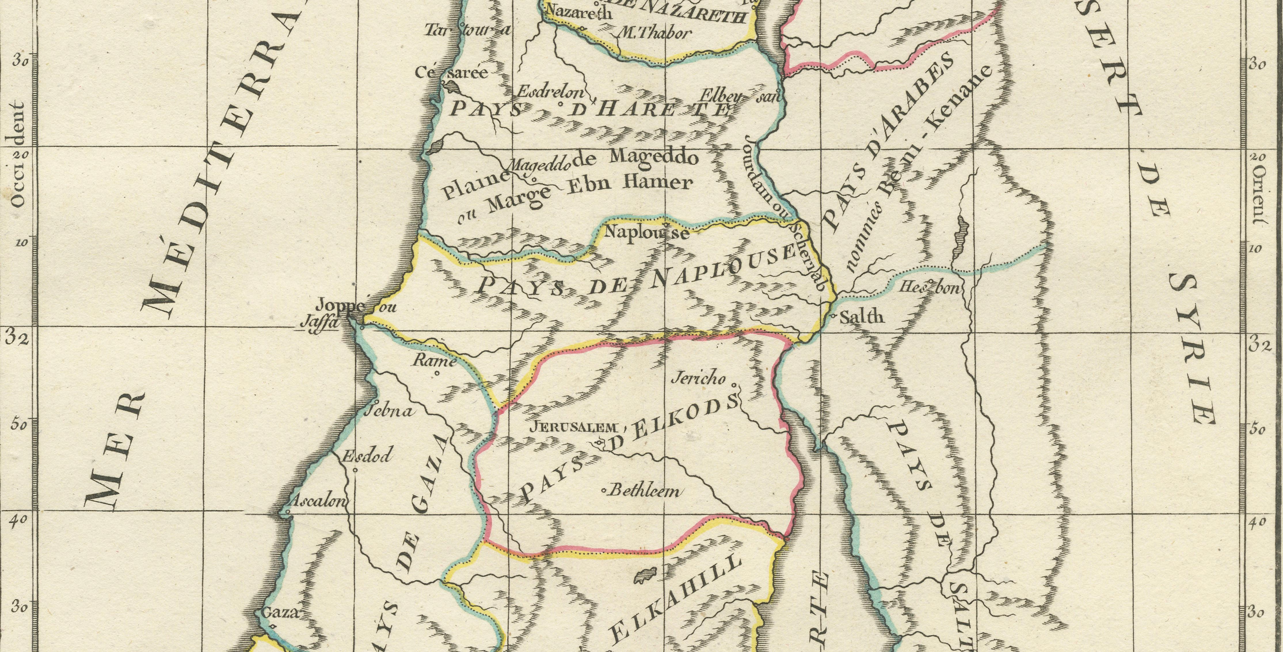 Judee ou Terre Sainte Map of the Holy Land and Jerusalem, c.1806