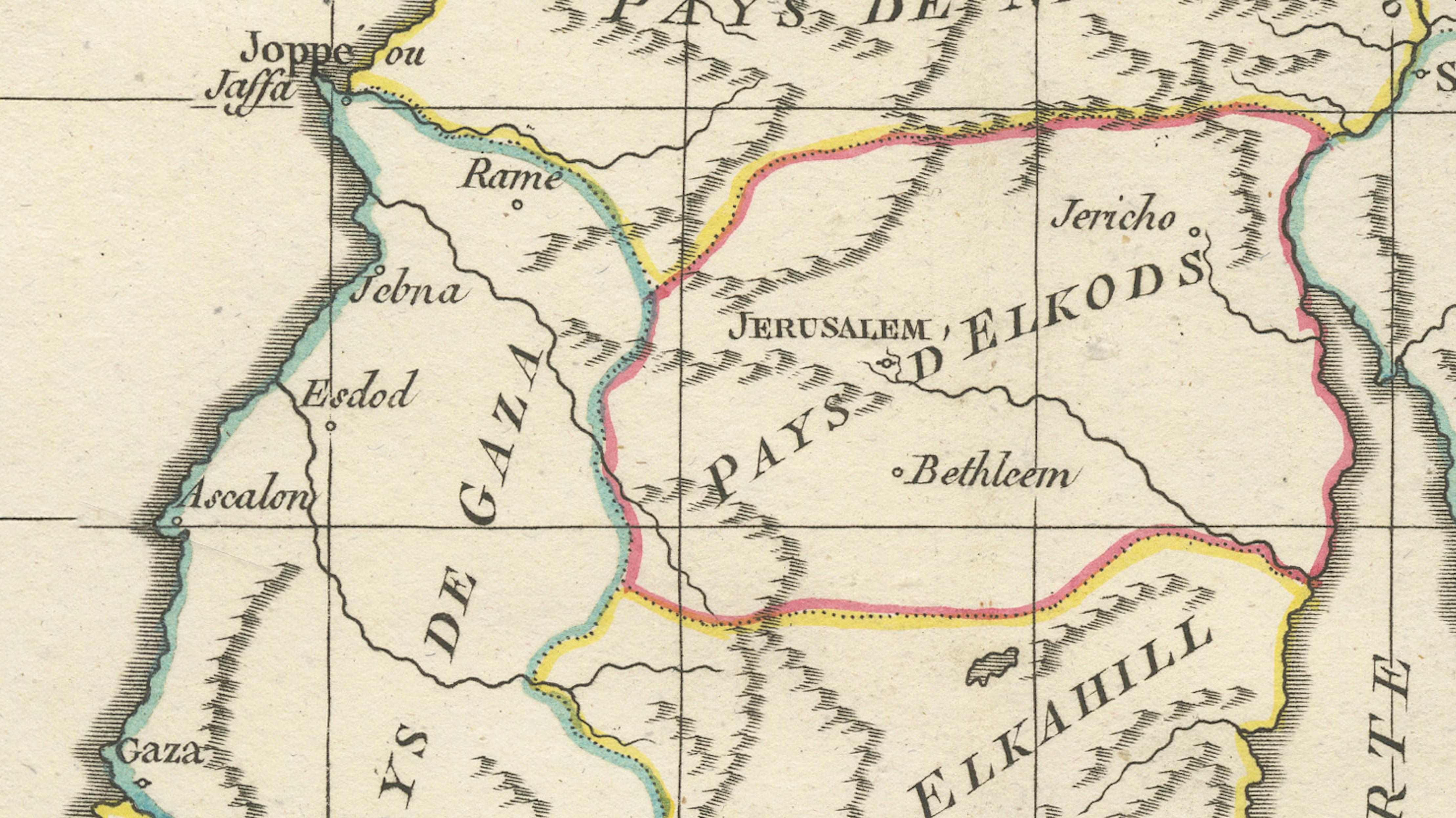 Judee ou Terre Sainte Map of the Holy Land and Jerusalem, c.1806