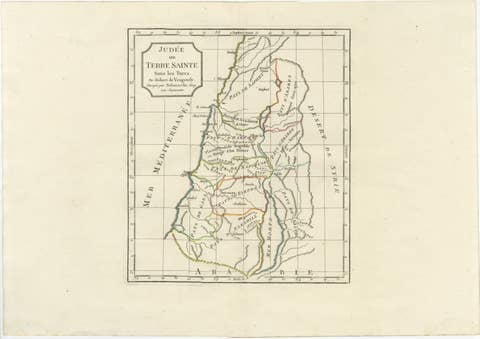 Judee ou Terre Sainte Map of the Holy Land and Jerusalem, c.1806