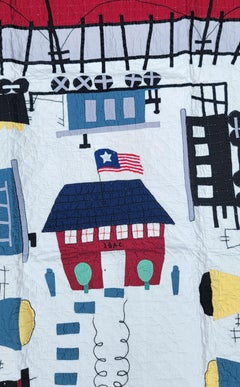 Judi Boisson Train Station Crib Quilt 1991