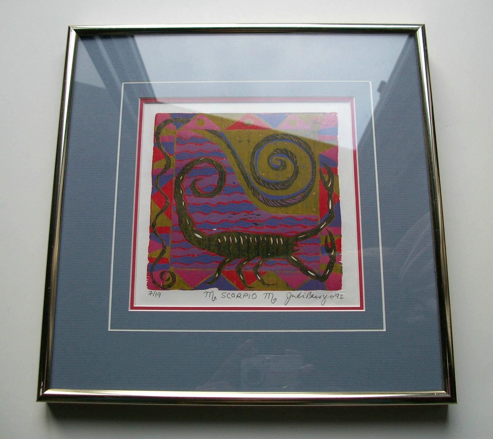JUDI BURGESS - 'SCORPIO' - Framed & Matted Color Print - Canada - Circa 1992 For Sale 1