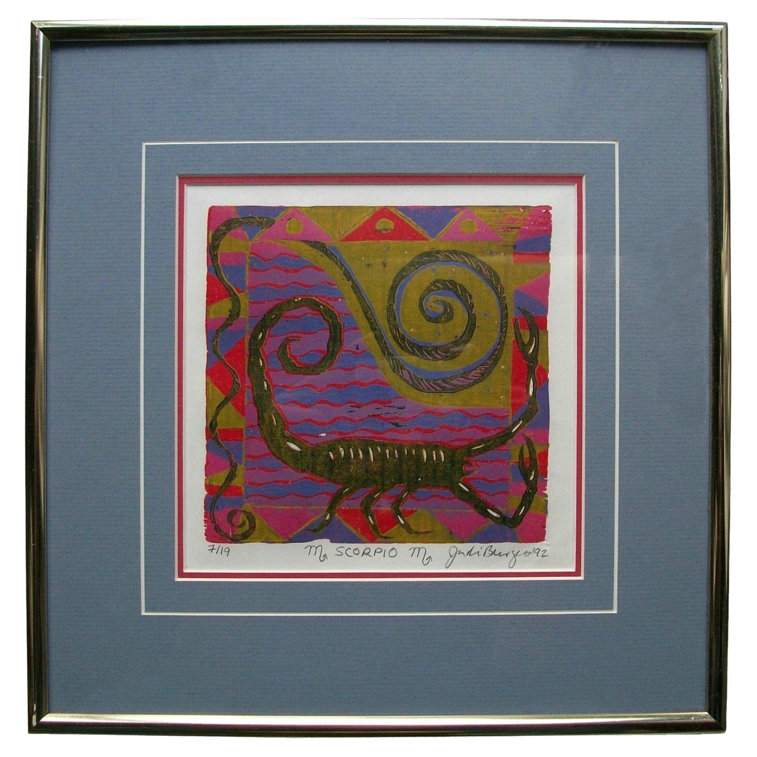 JUDI BURGESS - 'SCORPIO' - Framed & Matted Color Print - Canada - Circa 1992 For Sale
