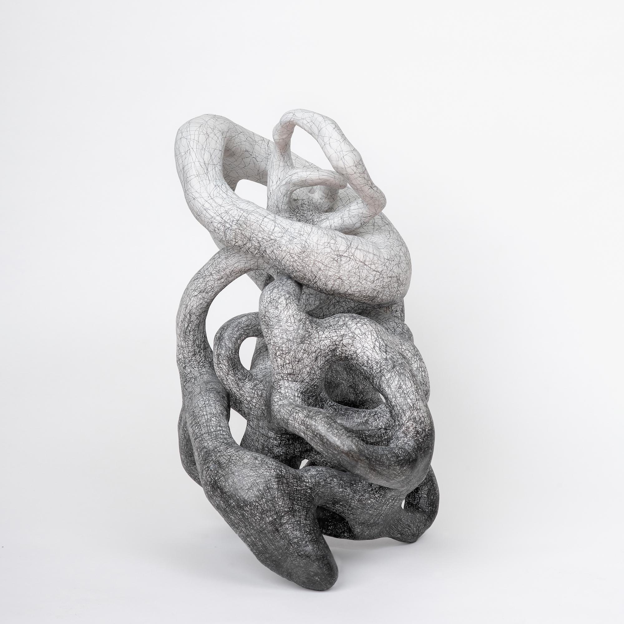 black clay sculpture