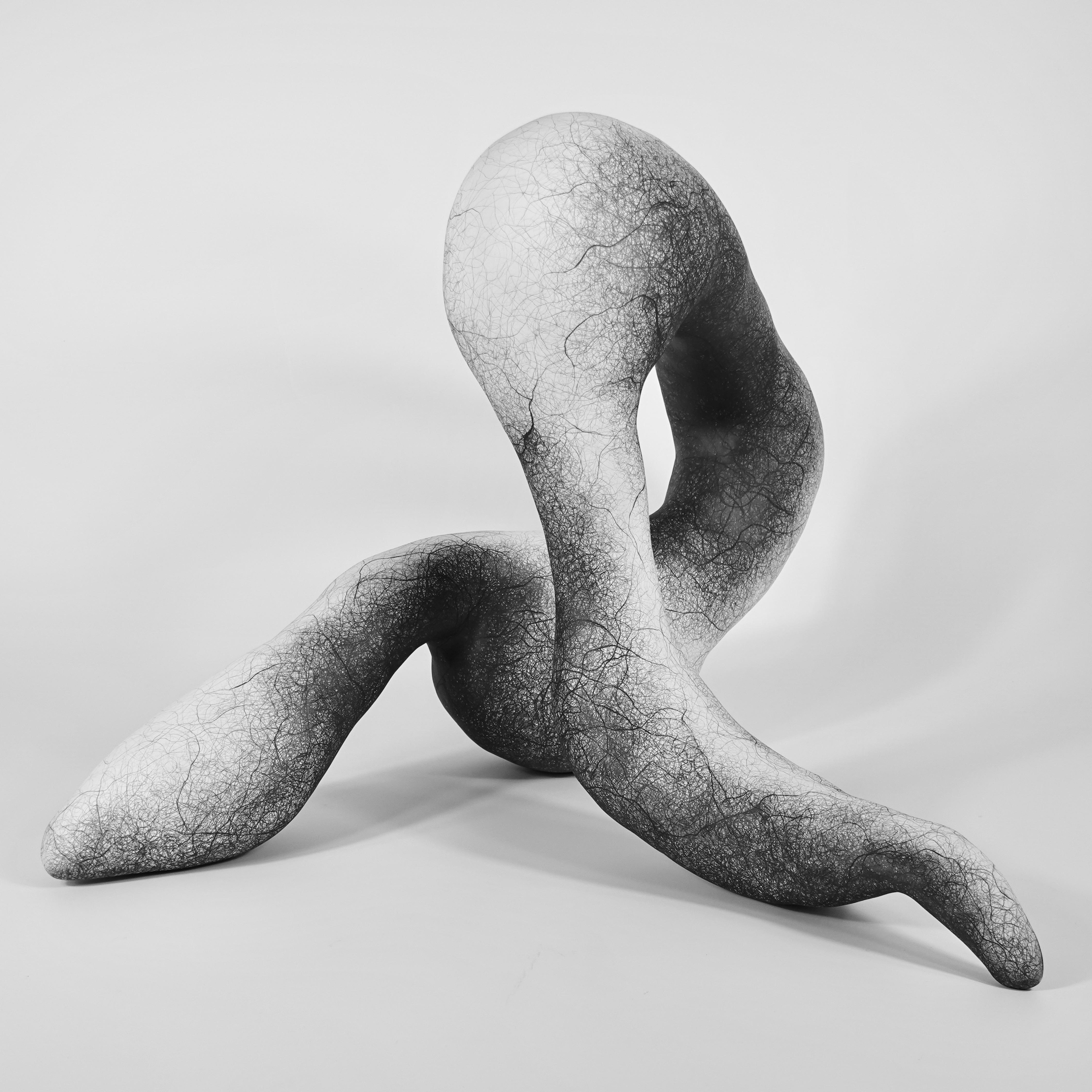 Judi Tavill Abstract Sculpture - Abstract Minimal Clay Sculpture: 'Mingle'