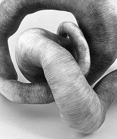 Scultura astratta minimalista in argilla: "Twist