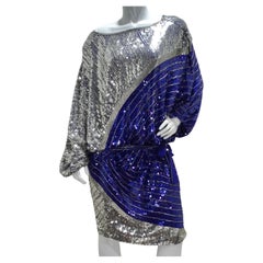 Judith Ann 1980s Purple Sequin Kaftan Dress