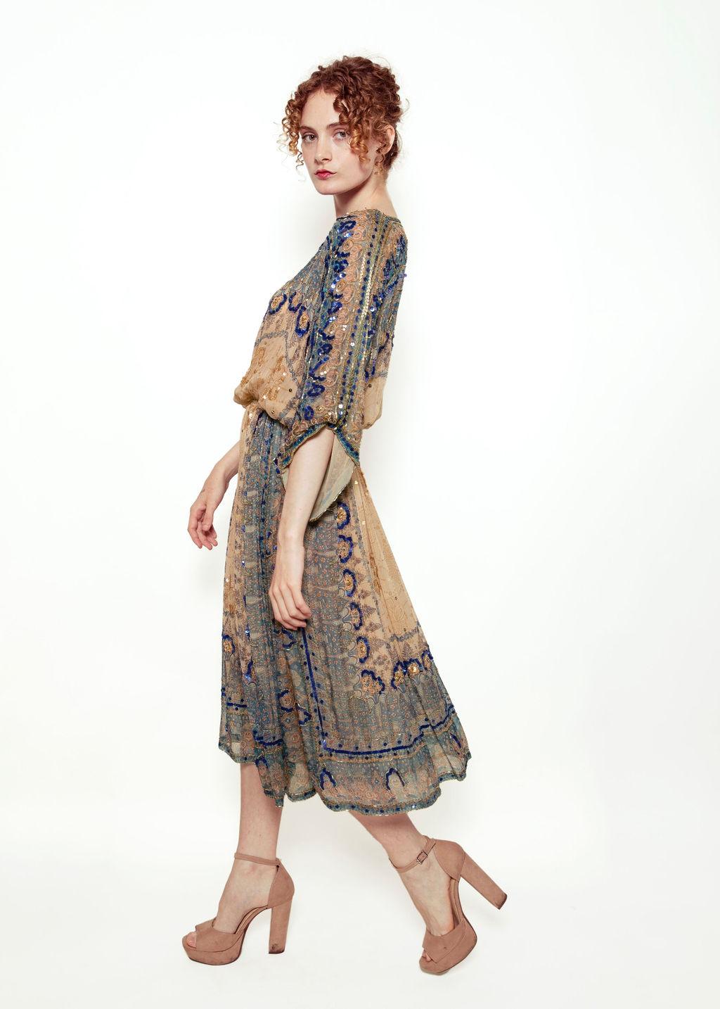 Judith Ann Indian Silk & Sequin Dress 1