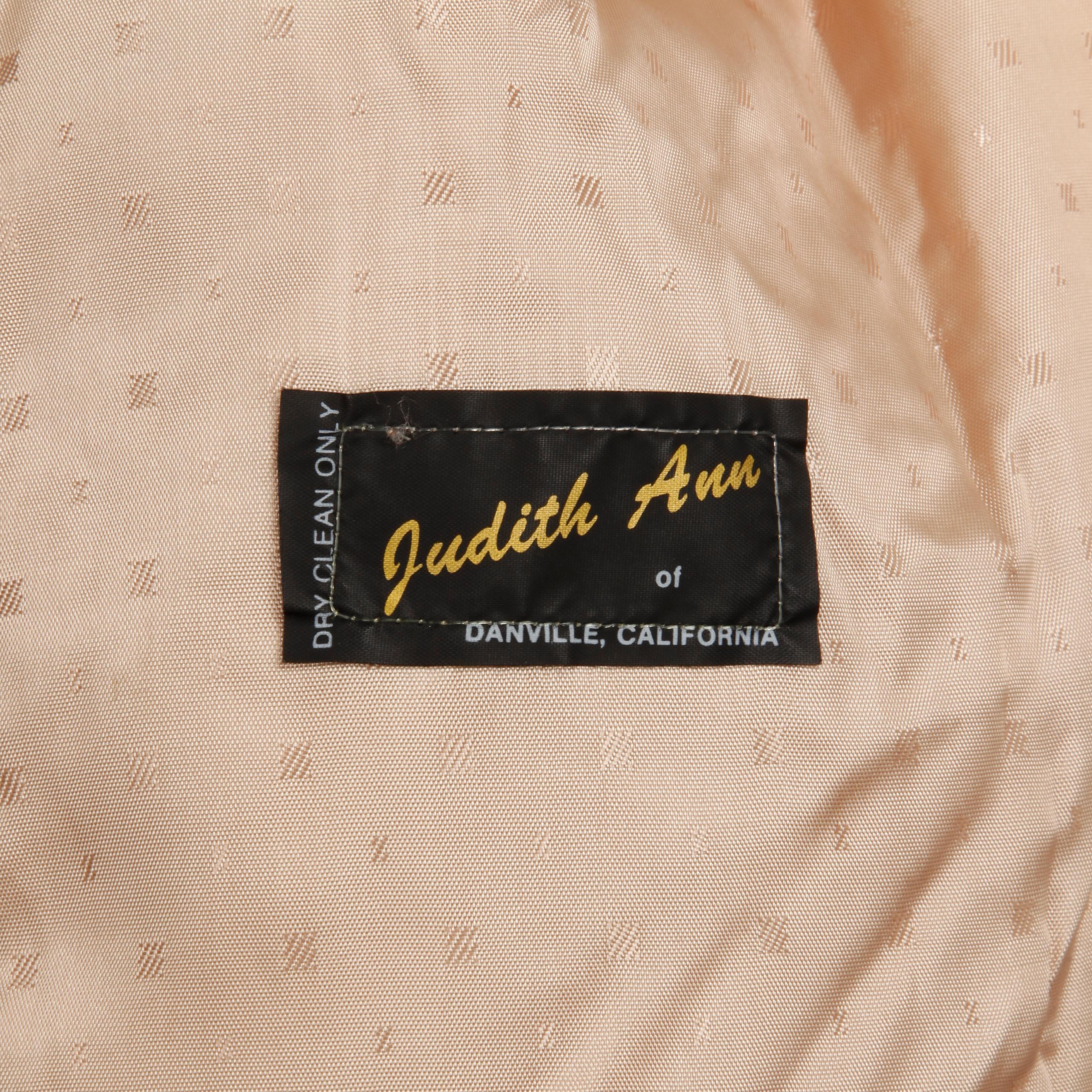 Brown Judith Ann Vintage Heavy + Warm Wool Shaggy Faux Fur Jacket or Coat 1980s For Sale