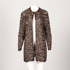 Judith Ann Vintage Sequin and Beaded Silk Cardigan Jacket