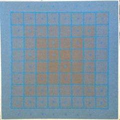 1973 "Checkers 1-A" Op Art Abstract Silkscreen 