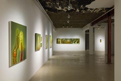 Double Portrait with Blocks, Contemporary Oil on Canvas, 2010-