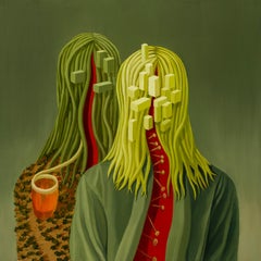 Retrato doble con bloques