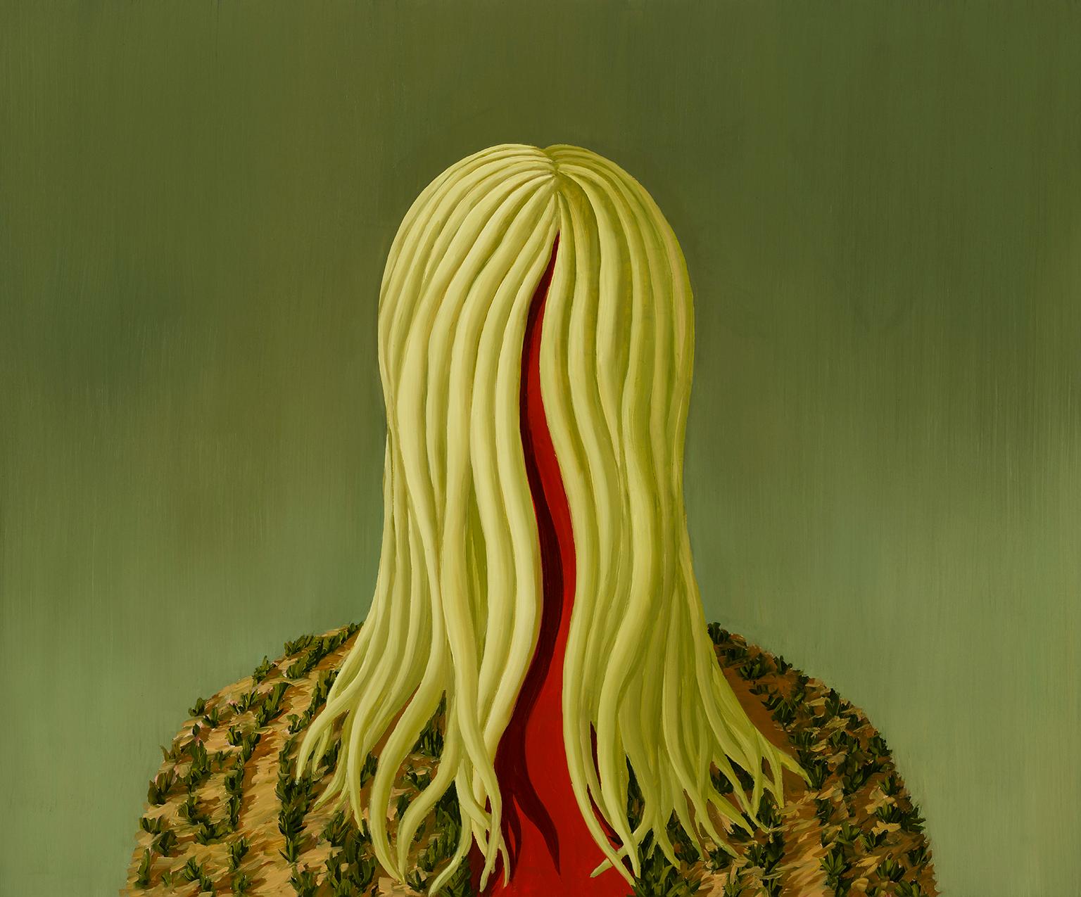 Figurative Painting di Judith Berry - Doppio ritratto con bastoni
