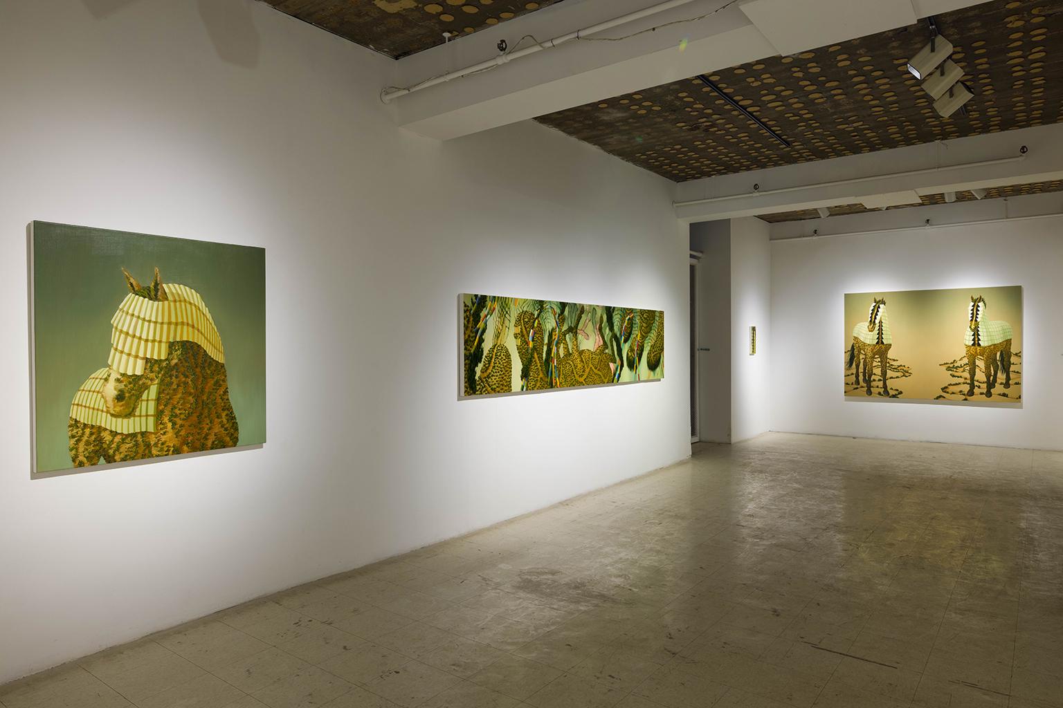 Portrait è il risultato delle trasformazioni avvenute nella pratica pittorica di Judith Berry: dai paesaggi singolari alle forme astratte, alle nature morte e ora alla vita umana e animale. Questi lussureggianti e pittorici oli sono meditazioni sul