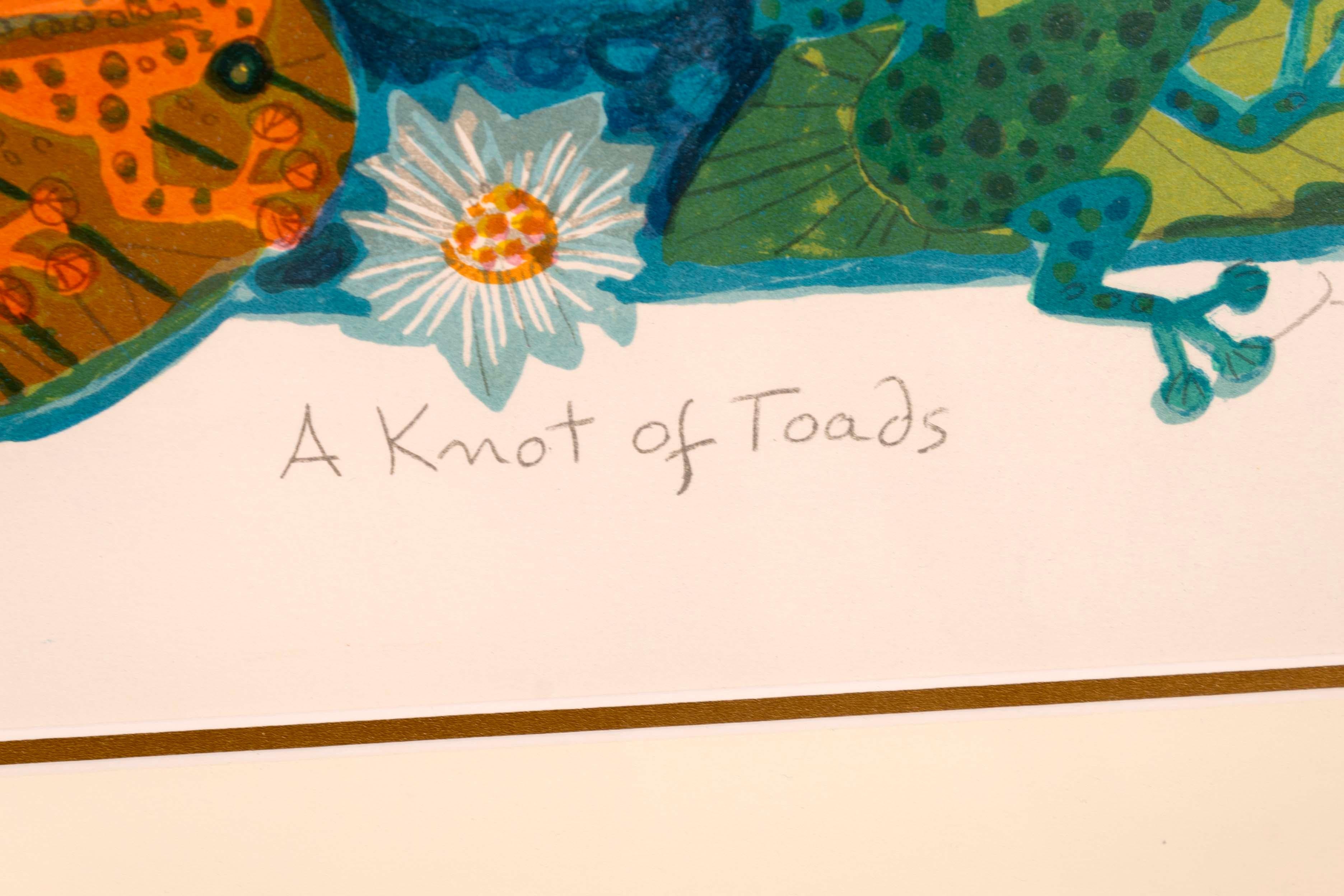 Judith Bledsoe A Knot of Toads Lithographie contemporaine signée 280/300 encadrée en vente 3