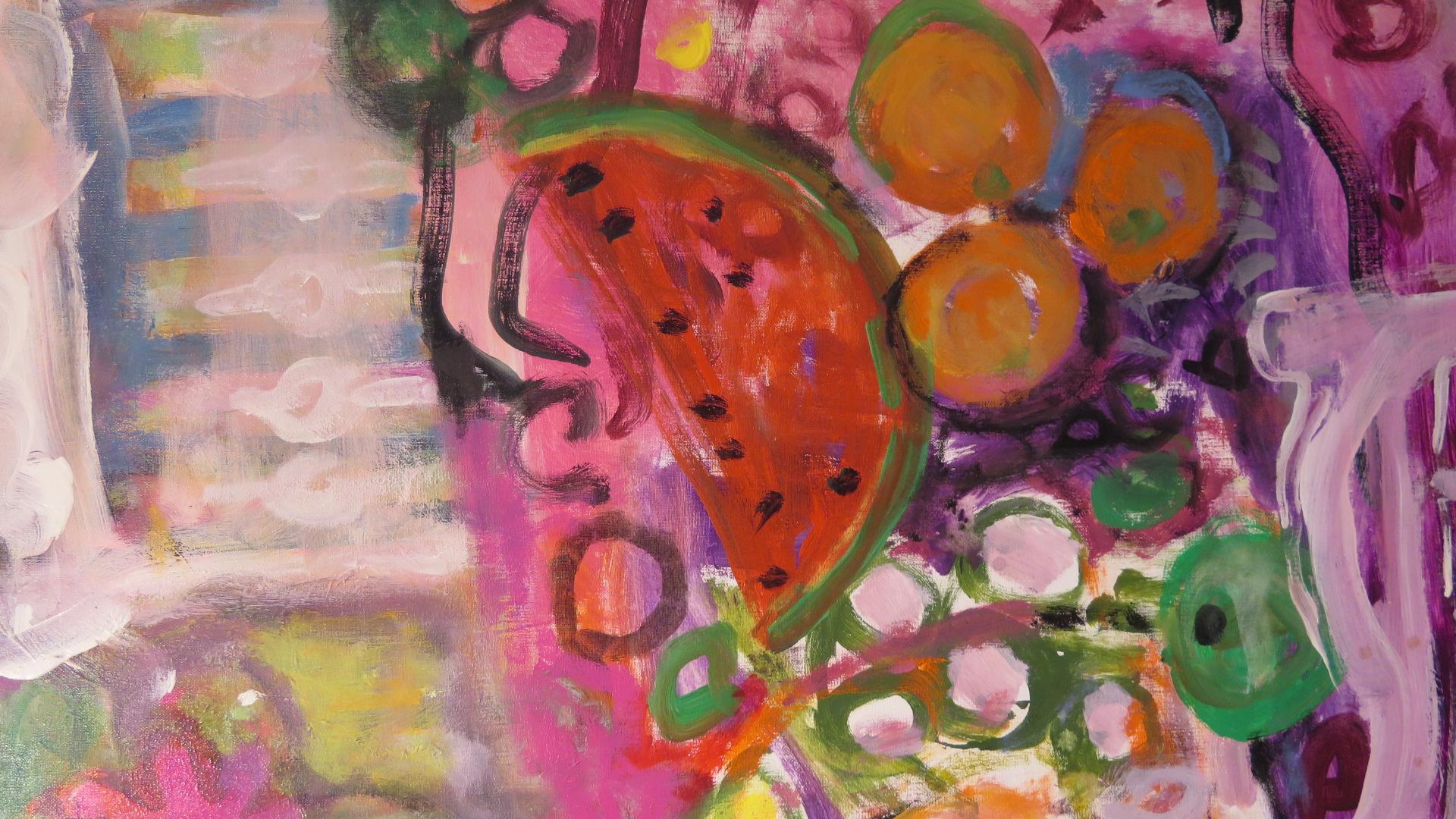 JUDITH BLEDSOE (1928-2013) American ORIGINAL Still Life Colourful OIL PAINTING 2