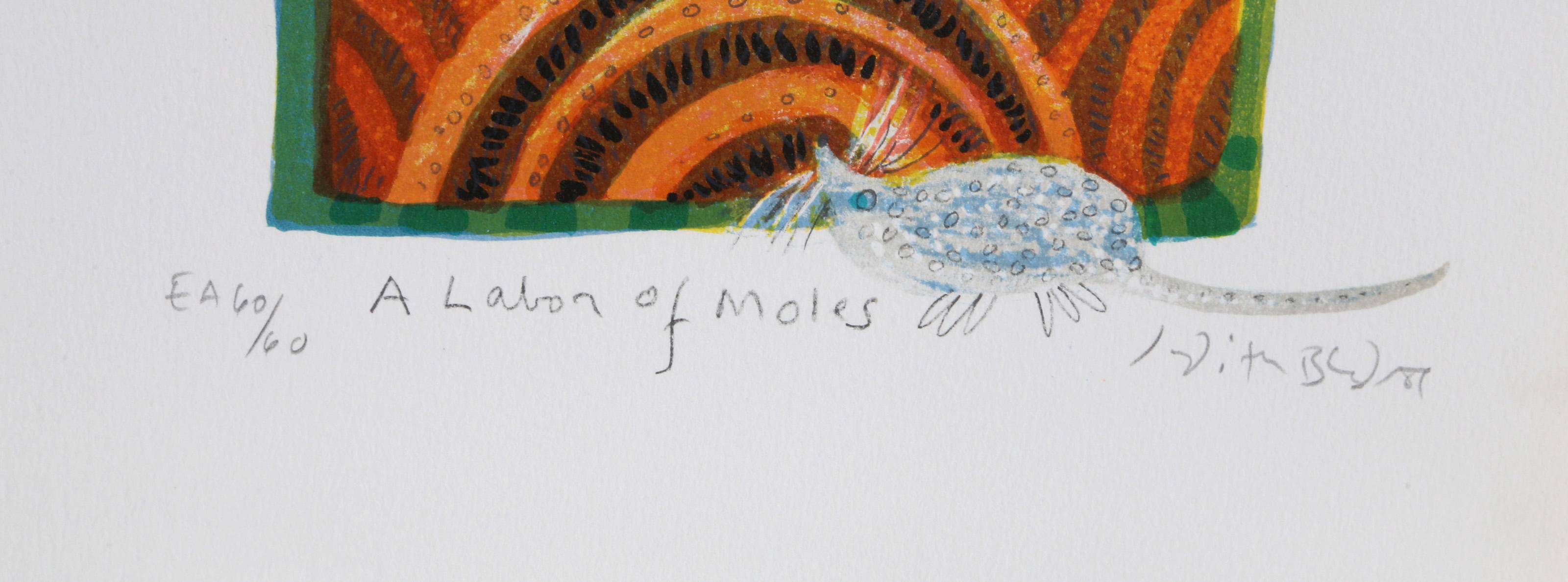 A Labon of Moles, Lithograph by Judith Bledsoe For Sale 1