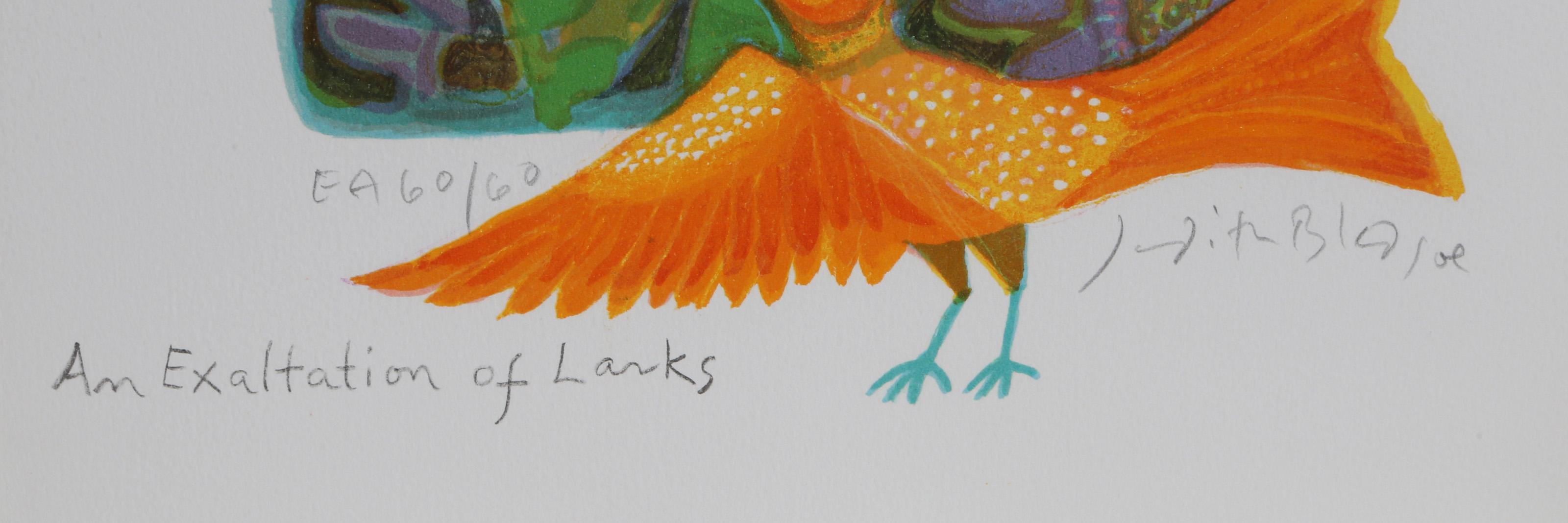 An Exultation of Larks, Lithograph by Judith Bledsoe For Sale 1