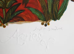 Aries from the Zodiac of Dreams Series, Lithograph by Judith Bledsoe