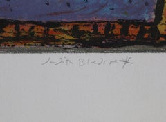 Pájaro y Sol, litografía de Judith Bledsoe