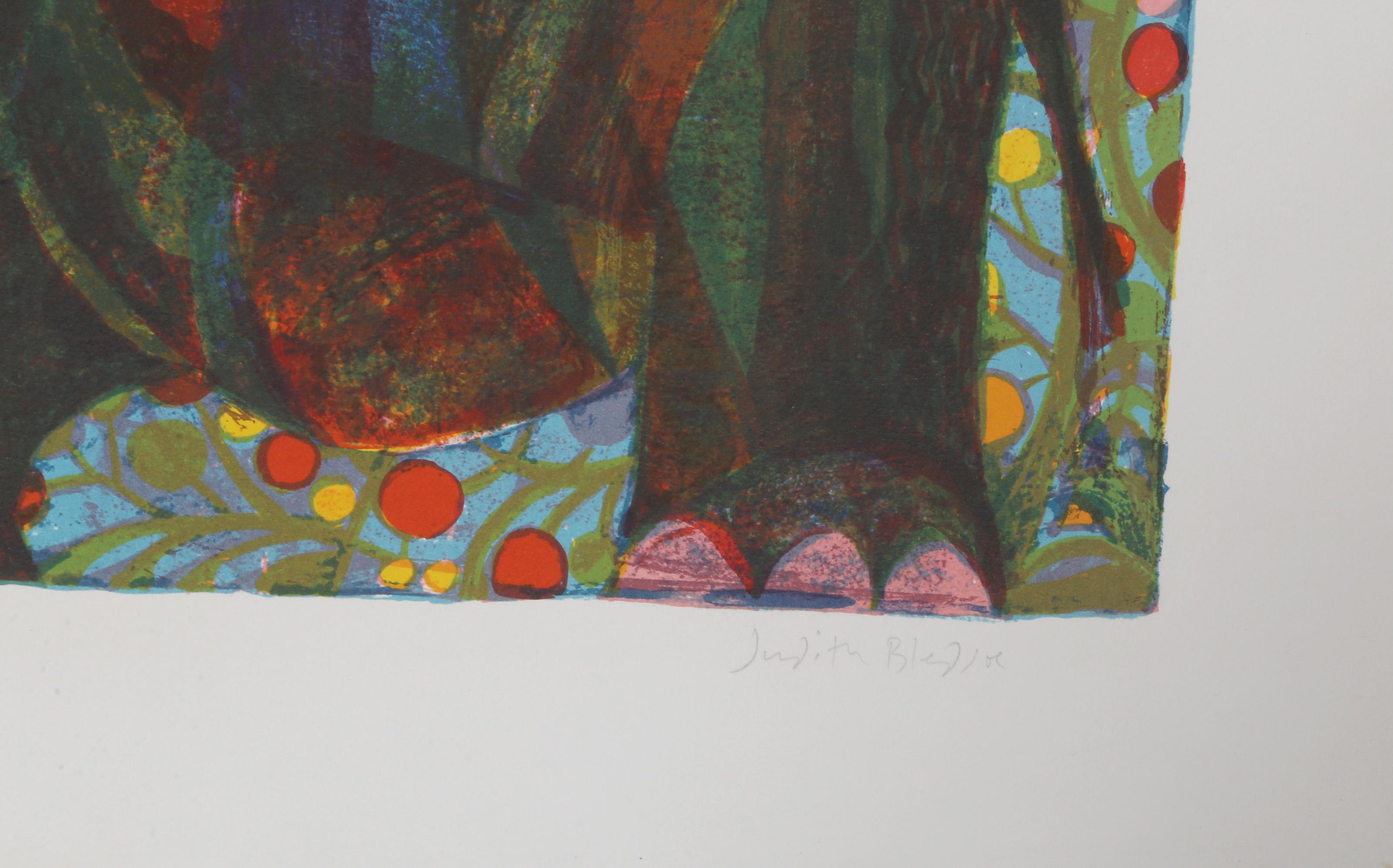 Black Rhino, Lithograph by Judith Bledsoe 1