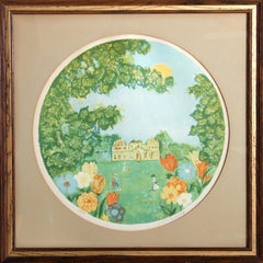 Vintage French Chateau, Lithograph by Judith Bledsoe