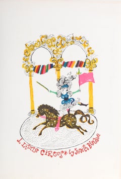 Danseuse de chevaux d'un petit cirque, lithographie de Judith Bledsoe