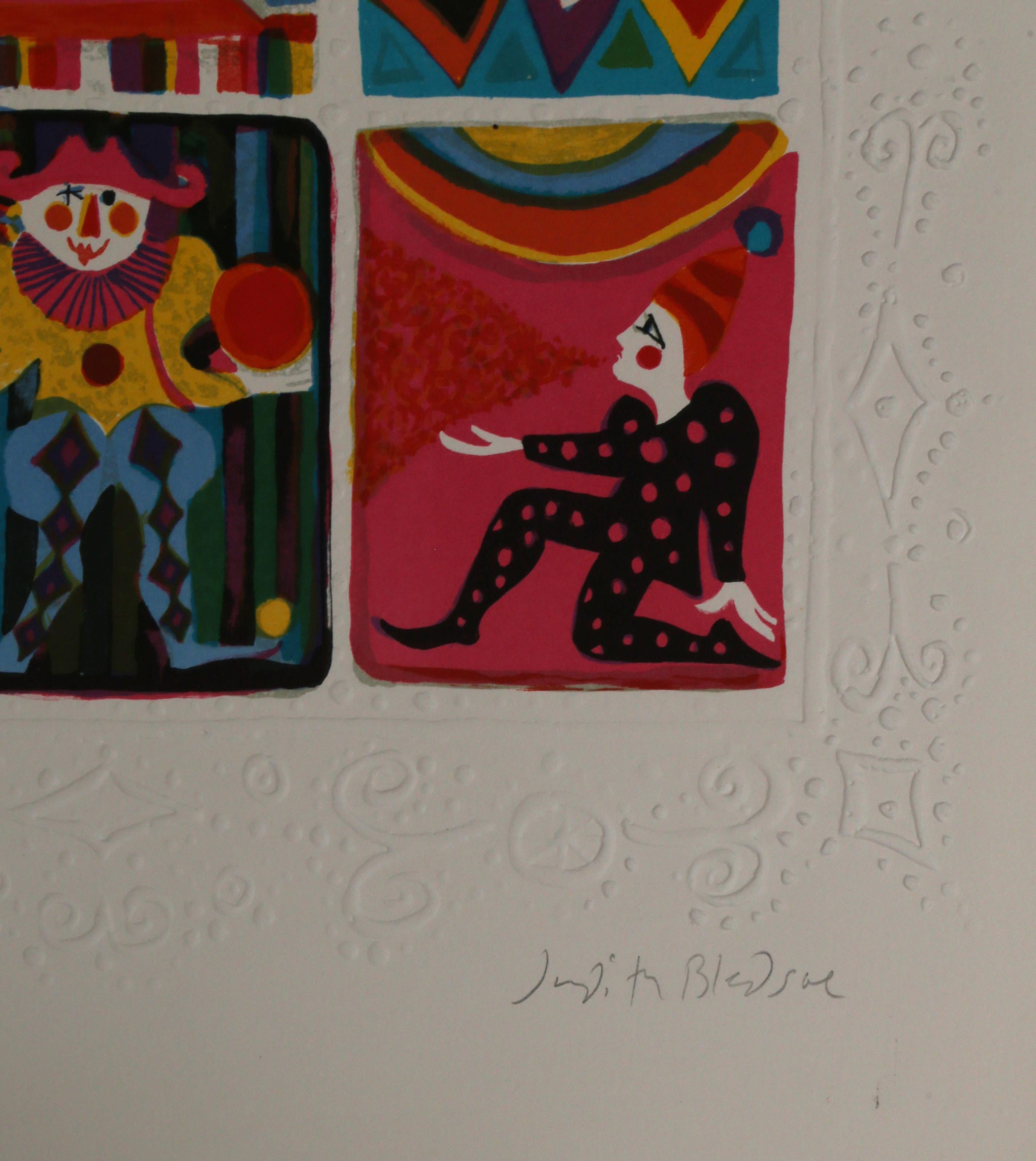 Nine Circus Scenes, Lithograph by Judith Bledsoe For Sale 1