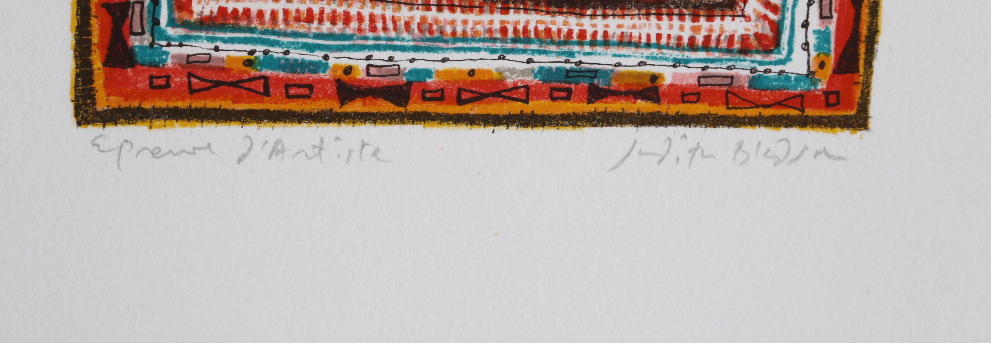 Kleines Porträt – Rotes Haarmädchen, Lithographie von Judith Bledsoe im Angebot 1