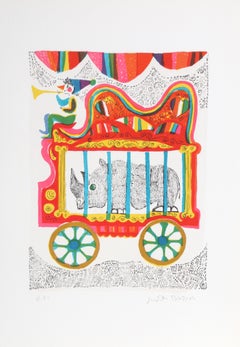 Rhino from A Little Circus, Lithograph by Judith Bledsoe