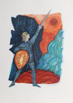Scorpio from the Zodiac of Dreams Series, Lithograph by Judith Bledsoe