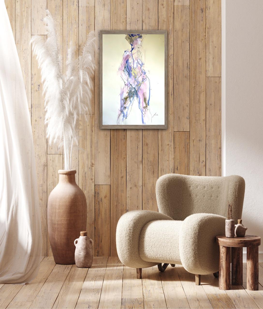 Le twist de Sarita - Gris Still-Life Painting par Judith Brenner