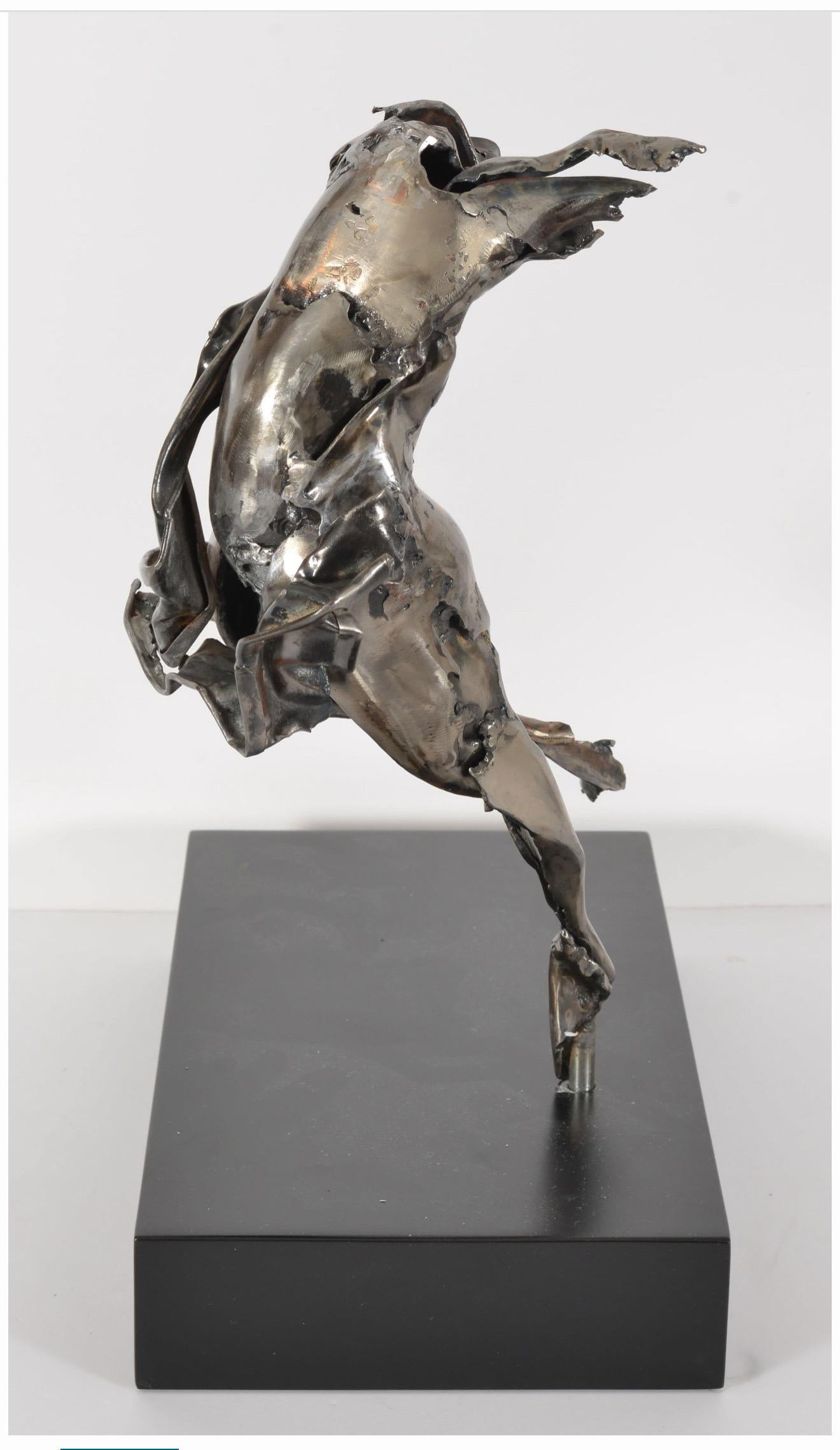 Abstract Expressionist Figurative Dancer Welded Metal Sculpture Judith Brown For Sale 11