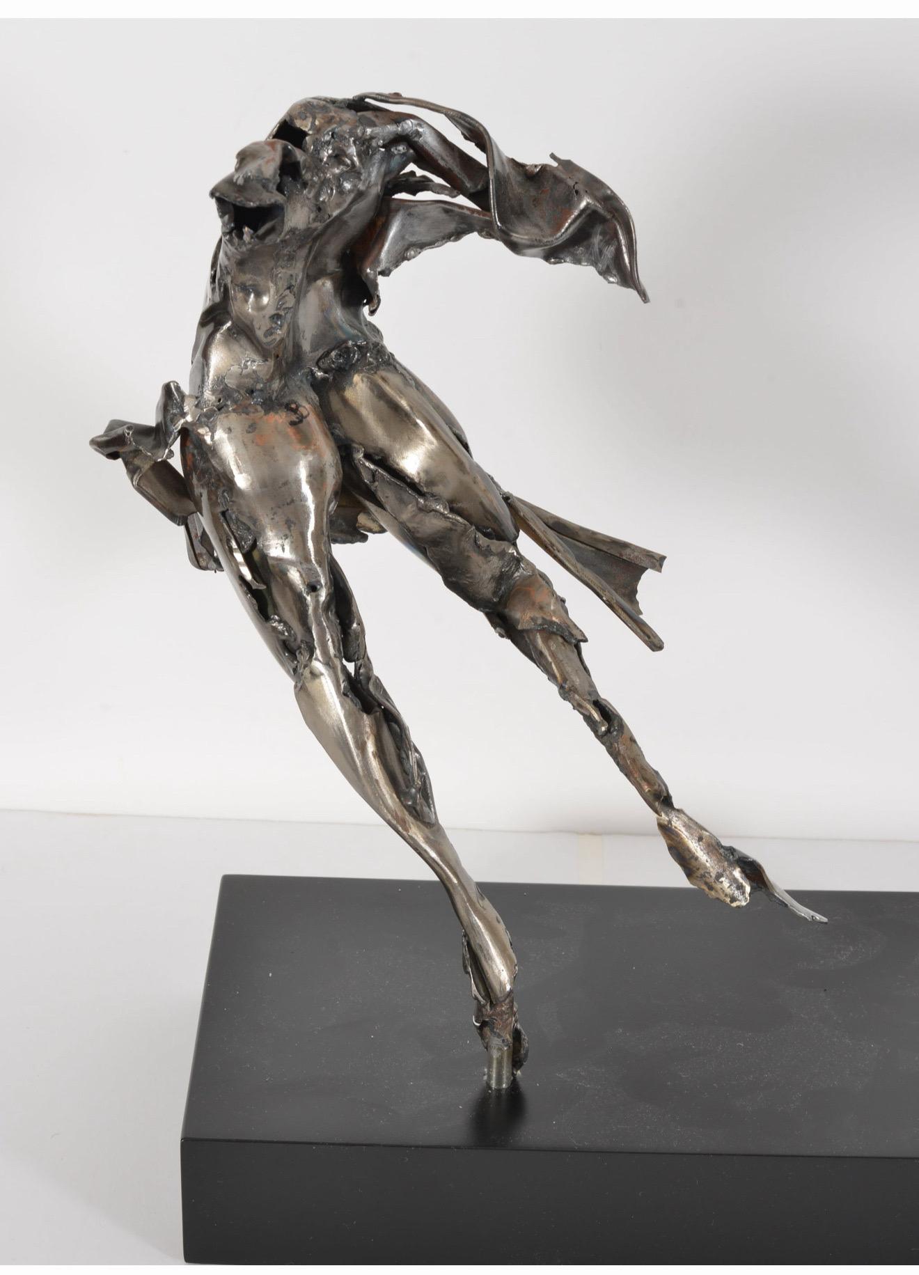 Abstract Expressionist Figurative Dancer Welded Metal Sculpture Judith Brown For Sale 1