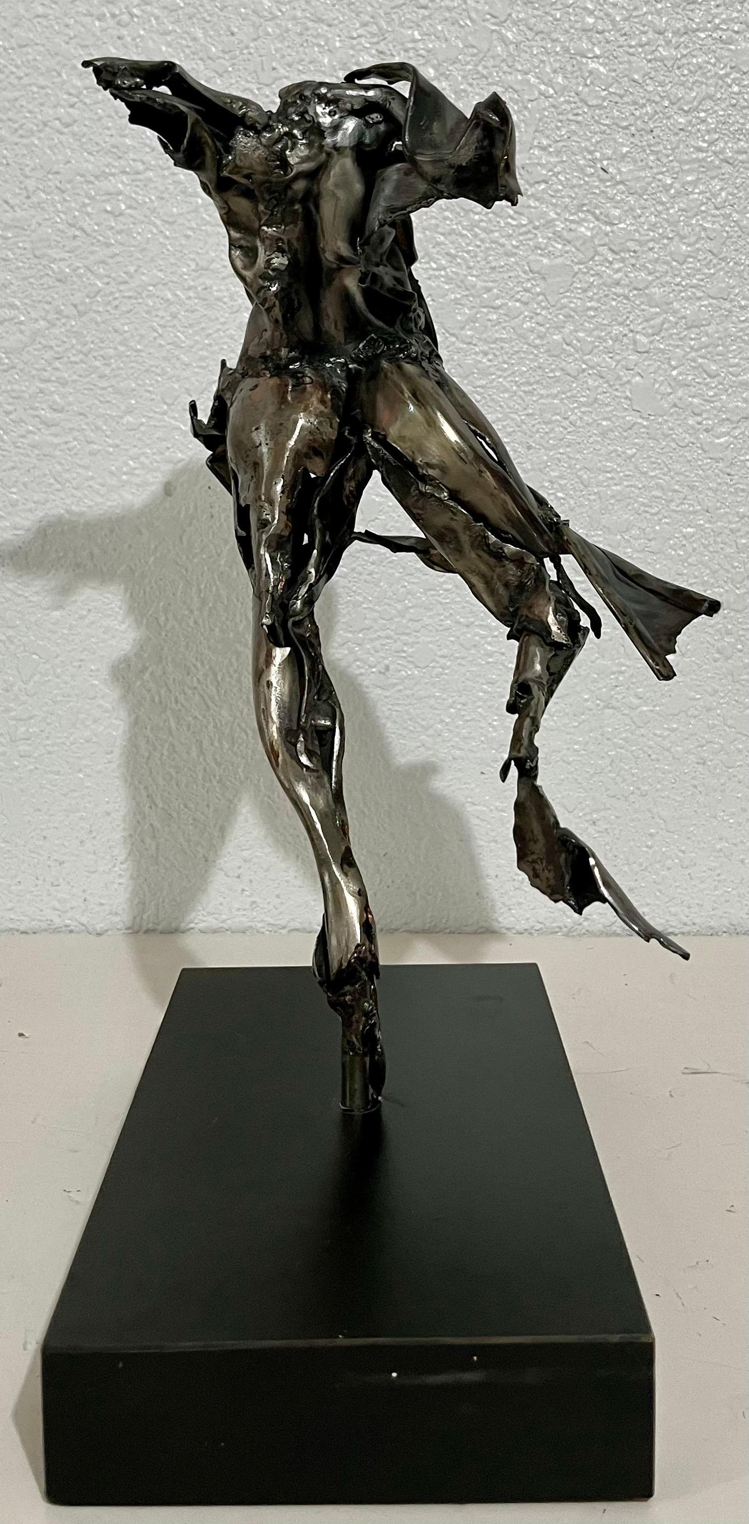 Abstract Expressionist Figurative Dancer Welded Metal Sculpture Judith Brown For Sale 2